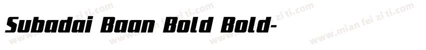 Subadai Baan Bold Bold字体转换